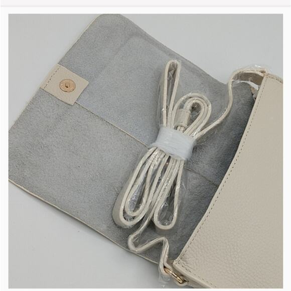 NWT btb LA Leather Gray Kelly Crossbody Bag - Picture 8 of 8